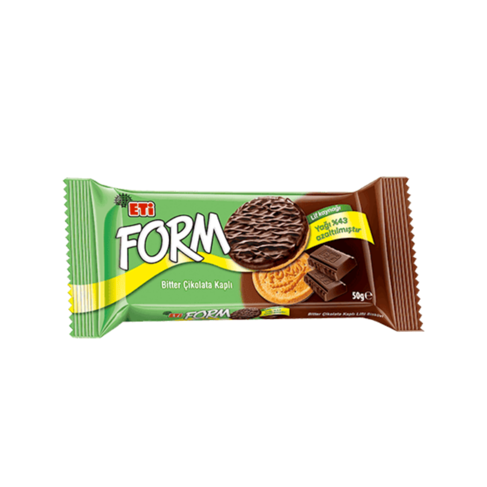 Eti Form Çikolata Kaplı Lifli Bisküvi 50 Gr